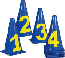 Markierungskegel-Set mit Zahlen, 23 cm
