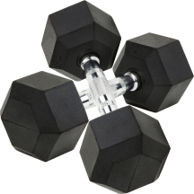 Kompakthantel Gummi Hex, 7 kg